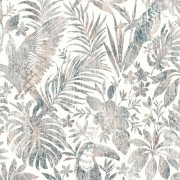 DUTCH WALLCOVERINGS Tapet blad och tukan beige