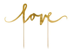 Love Gold Cake Topper 1 st