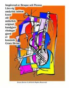 Inspirerad av Braque och Picasso Lära sig analytisk cubism konst stil målarbok original- handgjort ritningar gjord av konstnär Grace Divine