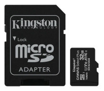 KINGSTON CanvSelect Plus 32GB microSDHC, 2-pack + 1 ADP