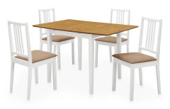 vidaXL Matgrupp 5 delar MDF vit