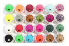 Glitter finkornigt 15. Vit Rainbow