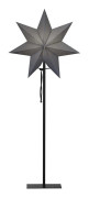 Ozen adventsstjärna på fot grå Höjd: 85 cm