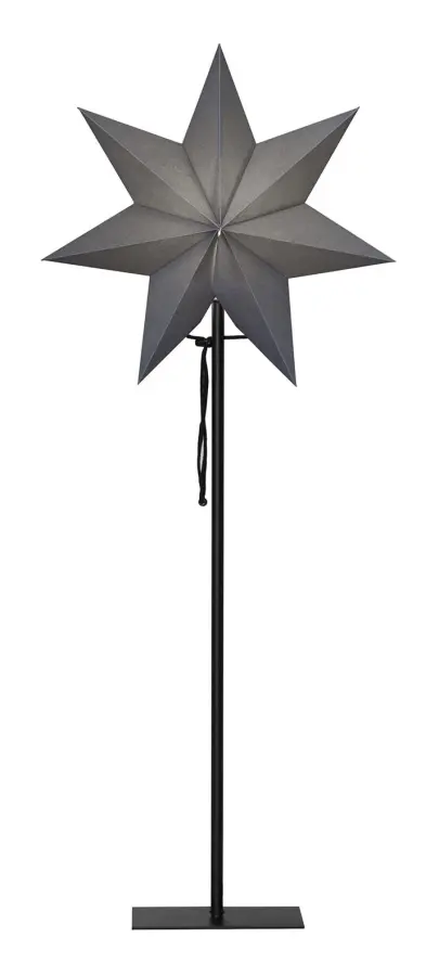 Ozen adventsstjärna på fot grå Höjd: 85 cm