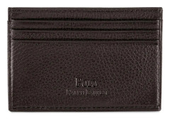 Pebble Leather Cardcase - Brun