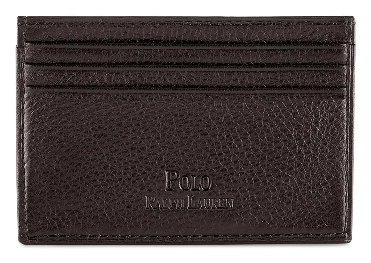 Pebble Leather Cardcase - Brun