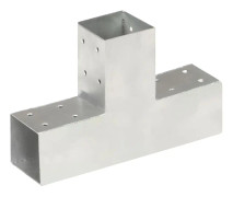 vidaXL Stolpbeslag T-form galvaniserad metall 71x71 mm