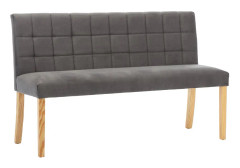 vidaXL Bänk 140 cm grå tyg