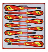 Skruvmejselsats 10 delar för 1000 volt Teng Tools