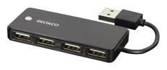 Deltaco USB2.0 hubb, 4-port