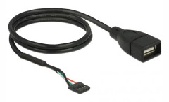 DELOCK Cable USB 2.0 pin header female to 1 x USB 2.0 Type-A female 60 cm