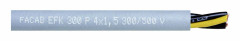 Faber Kabel 030952 Släpkedjekabel EFK 300 P 4 G 0.50 mm Grå Metervara