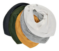 Pippi Bandana Bib Solid Marsmallow White 5-pack