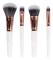 Brushworks White & Gold Travel Makeup Brush Set
