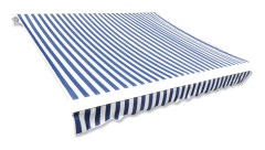 vidaXL Markisduk blå & vit 500x300 cm