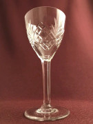 Kosta boda - Helga - Vitvin glas slipat ben - design Fritz Kallenberg