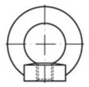 TOOLCRAFT 109442 Ringmutter M16 DIN 582 Stål galvaniskt förzinkad 10 st