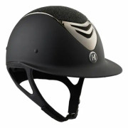 OneK Avance Matte Glitter Chrome Ridhjälm Bred Solskärm - Svart - Skal storlek 0 (47-54 cm)
