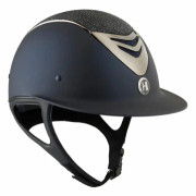 OneK Avance Matte Glitter Chrome Ridhjälm Bred Solskärm - Marin - Skal storlek 2 (57-62 cm)
