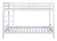 Bunk bed 3FT Wooden children Kids Bed High Sleeper solid Pine loft white