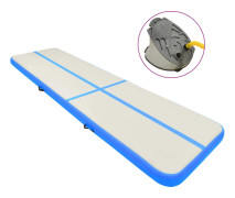 vidaXL Uppblåsbar gymnastikmatta med pump 700x100x20 cm PVC blå