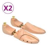 vidaXL Skoblock 2 par stl. 44-45 massiv furu
