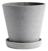 HAY HAY Flowerpot with saucer kruka L Grå