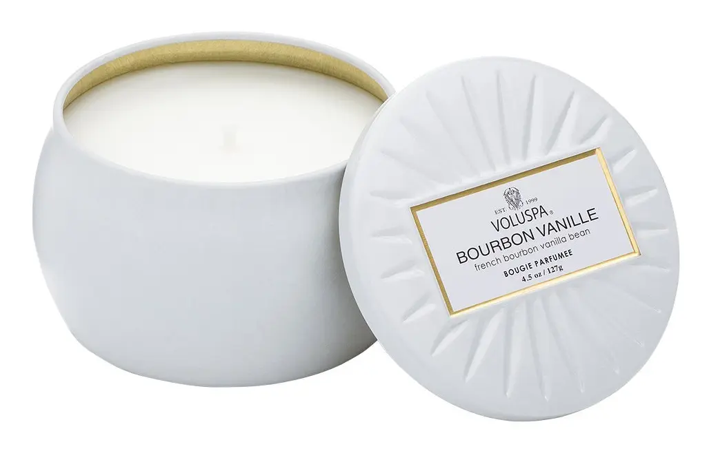 Voluspa doftljus Bourbon Vanille 25 tim metallburk