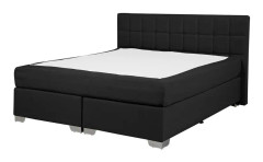 Fabric EU Double Divan Bed Black ADMIRAL