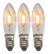 3st LED-lampor filament för adventsljusstakar E10 universal