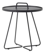 On the move sidobord Ø44 cm svart Cane-Line