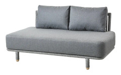 Moments 2 pers. modulsoffa, inkl. Grey dynsätt, Cane-line SoftTouch (7540)