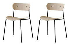 & Tradition Pavilion stol AV1 2-pack lackerad ek
