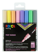 Posca - PC3M - Fine Tip Pen - Pastel, 8 pc