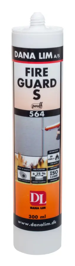BRANDFOGMASSA SILIKON FIRE GUARD S564 DANA GRÅ 0,3L