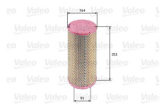 Luftfilter Valeo 585624 - iveco - OE 11883618, 1903669, 2992677