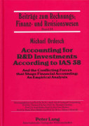 Accounting for R & D Investments According to IAS 38
