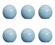 Bolsius Blockljus klotformad 6-pack 80 mm aquablå