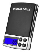 Digitalvåg i fickformat, upp till 1000 gram, bakgrundsbelyst