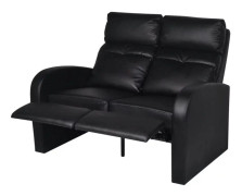 Biosoffa 2-sits konstläder svart