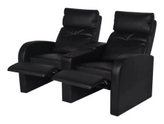 Biosoffa 2-sits konstläder svart