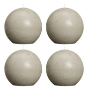 Bolsius Rustika klotljus 100 mm 4-pack stengrå
