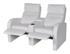 Biosoffa 2-sits konstläder vit