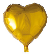 Folieballong hjärta 46cm Guld