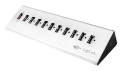 LogiLink USB 2.0-hub 10+1 fast charge