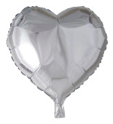 Folieballong hjärta 46cm Silver