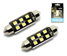 Canbus C5W 41mm 42mm spollampa Led 6000K 2-pack 12v festoon