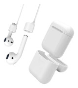  AirPod straps / hållare med skydd för laddningsfodral - vit