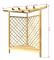 vidaXL Hörnpergola med säte 130x130x197 cm impregnerad furu