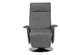 Fåtölj Justerbart Ryggstöd Konstläder Grå Minimalistisk Modern Design